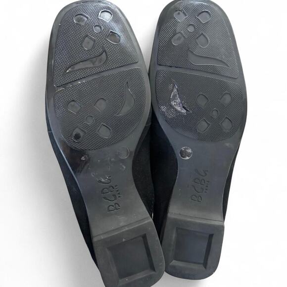 Y2K BLACK SUEDE TASSEL BCBG‎ SLIDES MULES SIZE 7. - Picture 6 of 7